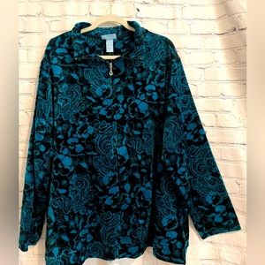 Beautiful velour casual jacket size 3X, NWT